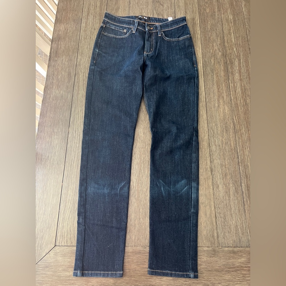 Men's Dark Blue Straight Jeans